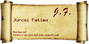Jurcsi Fatima névjegykártya